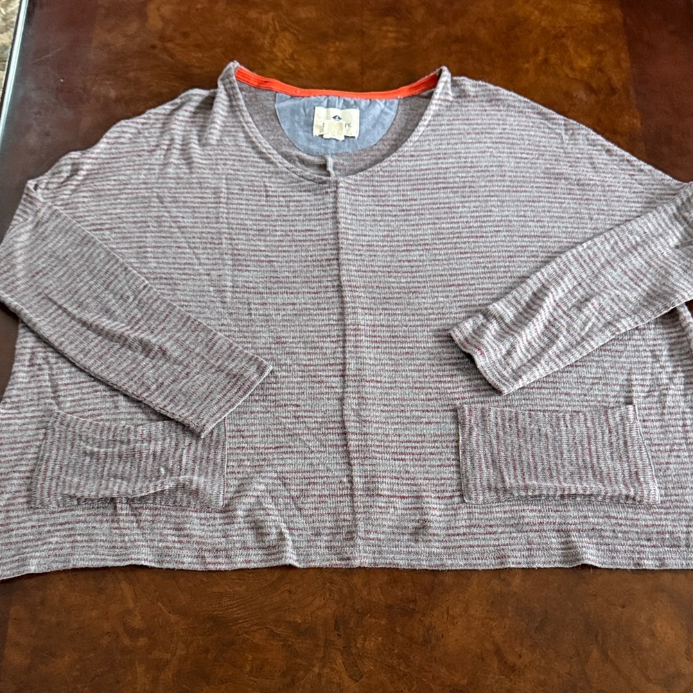 Sperry Women's Striped Gray Cardigan